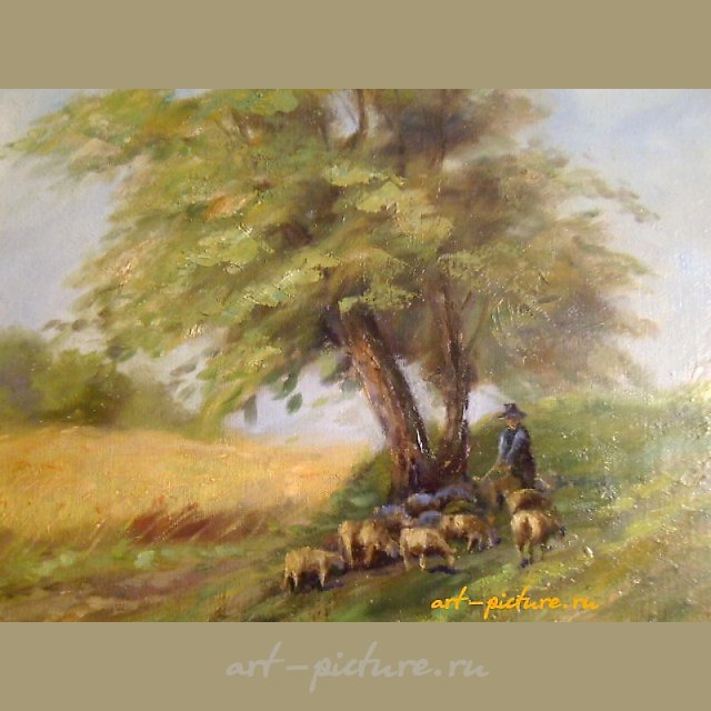 Сельский пейзаж, холст, масло. 60 х 80 см,