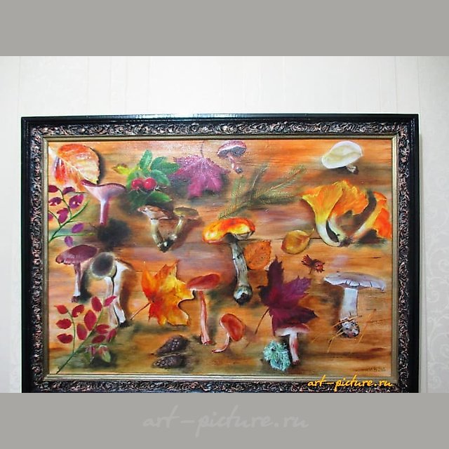 蘑菇 油画，画布
