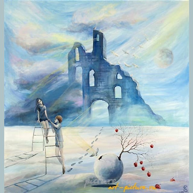 Письма с границы между светом и тенью (At the border between light and shadow) холст, акрил.( canvas, acrylic paints.)