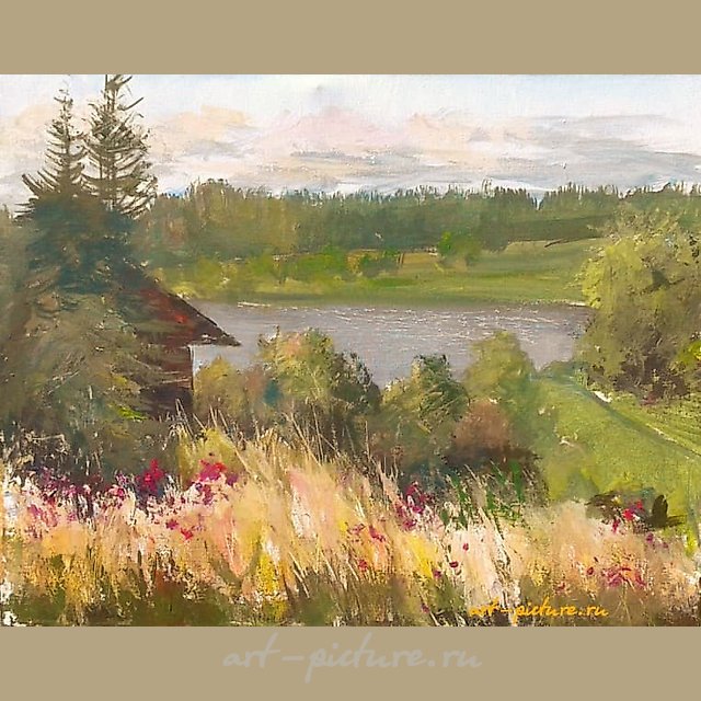 Банька в Чусовом масло,холст
