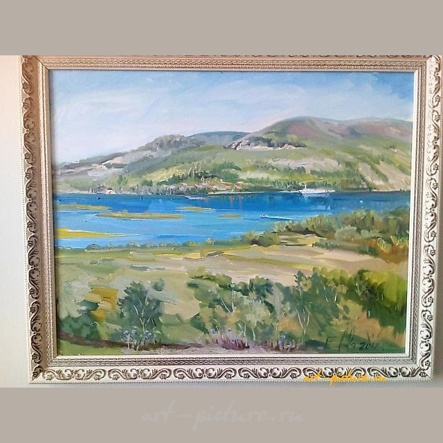 Волжский пейзаж,Царевщина-Соколиная гора Холст,масло 
