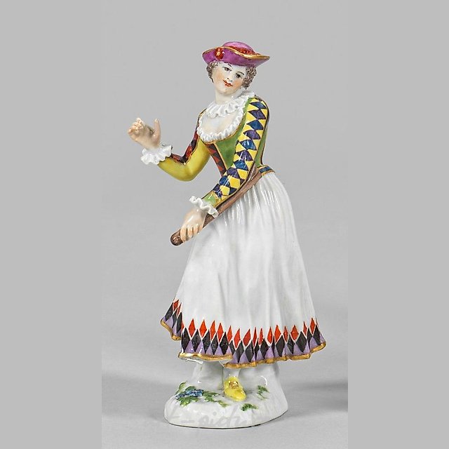 Dancing Columbine (Harlequin) from the Italian Comedy