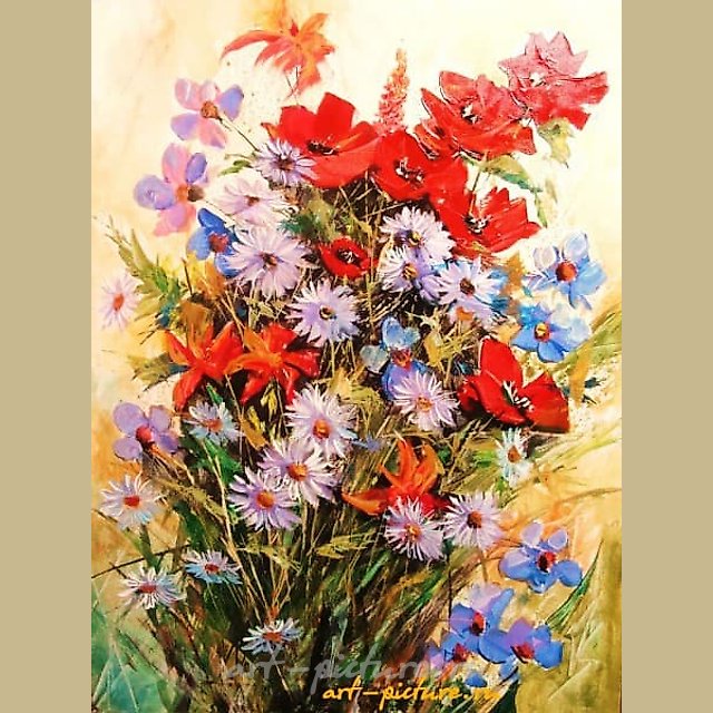 Букет акрил,холст