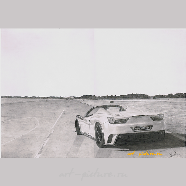 Ferrari 458 Italia графика, бумага