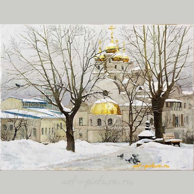 Зима в екатеринбурге. холст, масло 