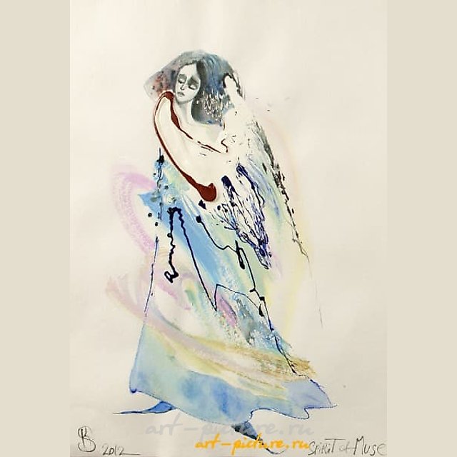 SPIRIT OF MUSE бумага, тушь, акрил (paper, ink, acrylic paints), 