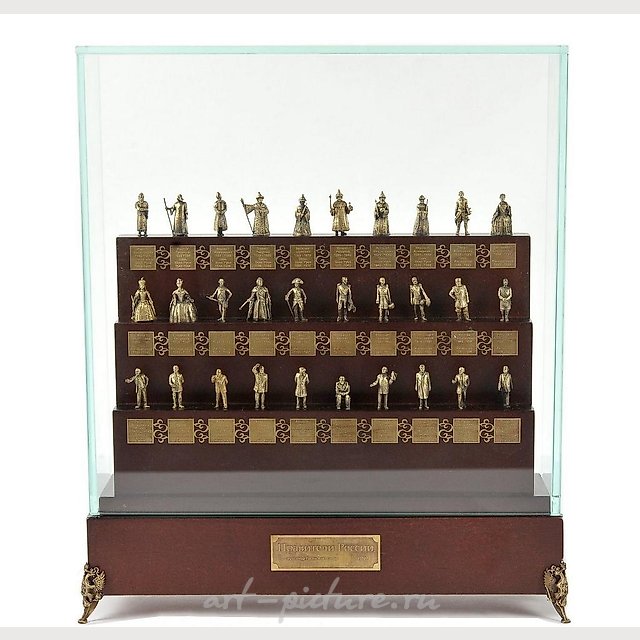 Bronze statuettes "Rulers of Russia" by sculptor Alexander Gusev.
