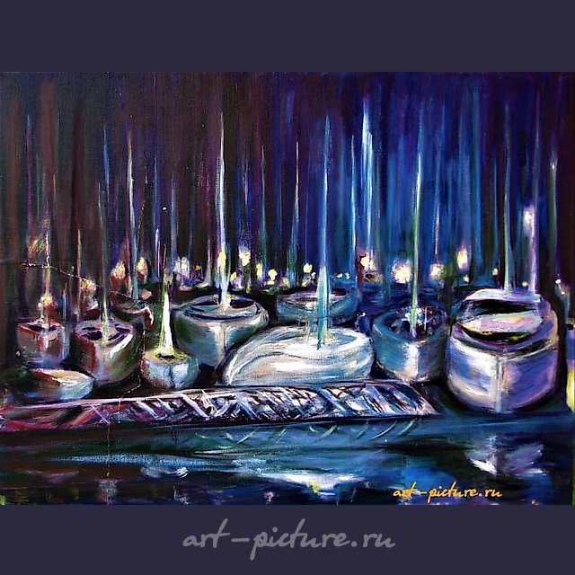 Лодки масло, холст 