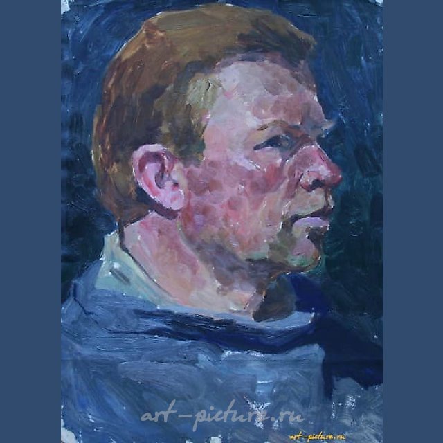 Study for the painting "Amateur Performance". Cardboard, oil. 43 x 32 cm.