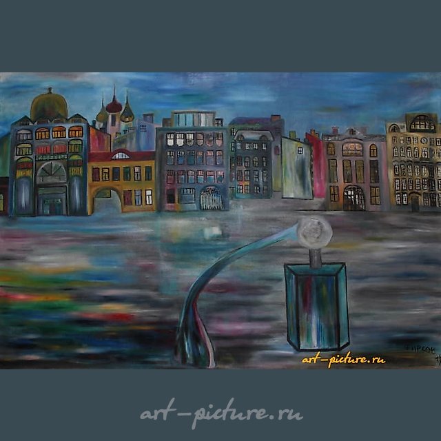 Houses | Дома Oil on canvas | Холст, масло 