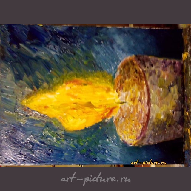 等待 画布，油画