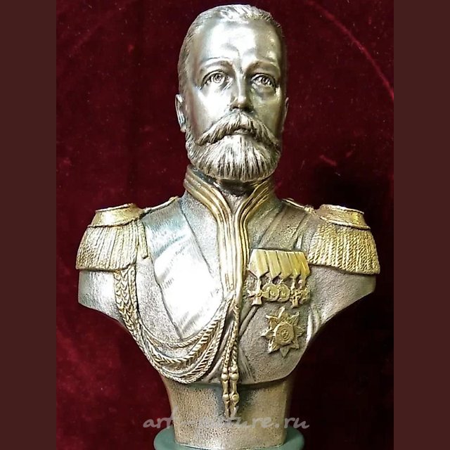 Серебряный бюст Николай II