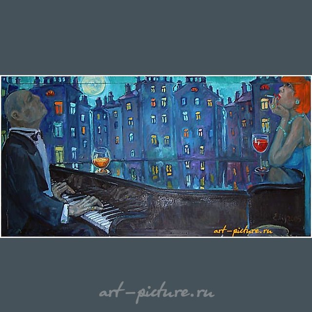 Pianist Масло, холст 