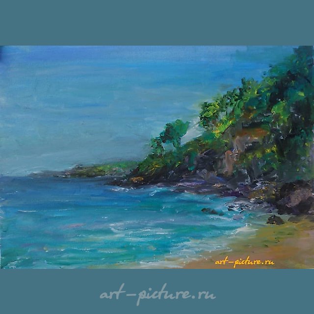 "Deserted Shore, oil on canvas"