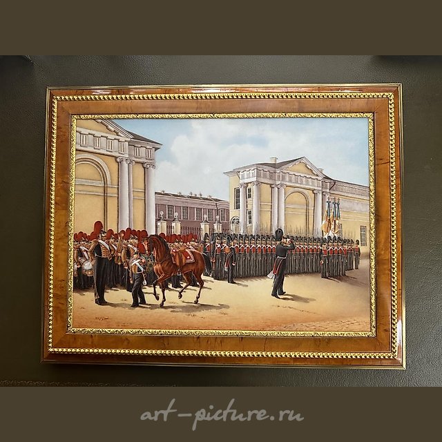 Фарфоровый пласт Ладюрнер А.И. Измайловский полк. 1846 г.