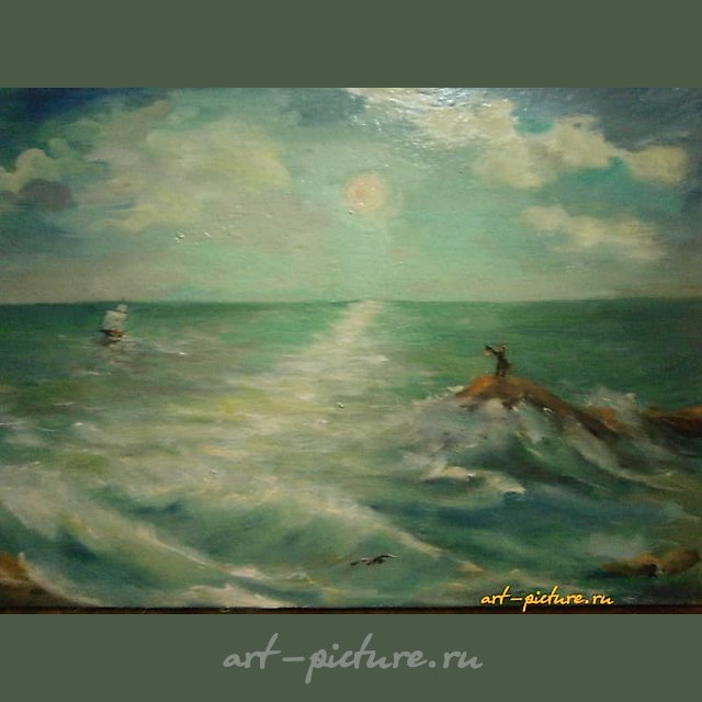 Море.Ожидание. масло,холст 