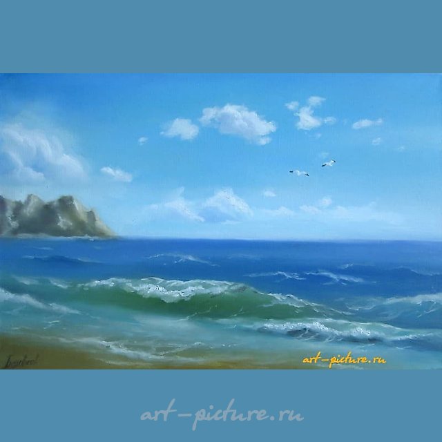 Берег моря масло, холст 
