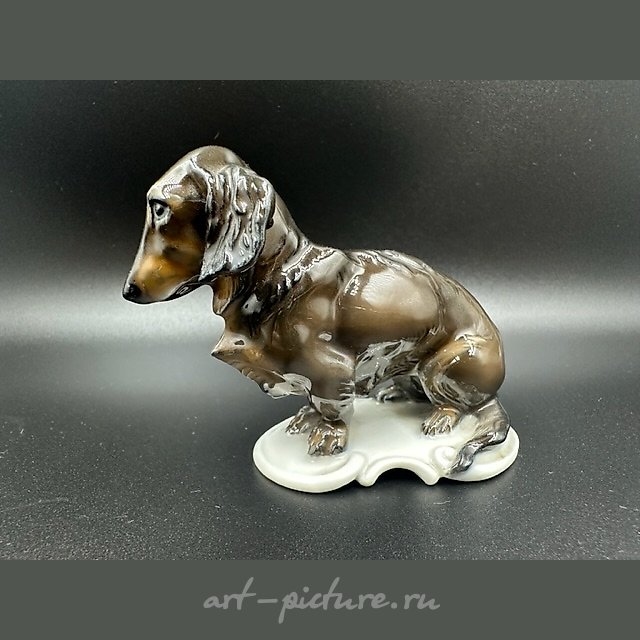 Фарфоровая статуэтка  такса. Германия. Розенталь Rosenthal