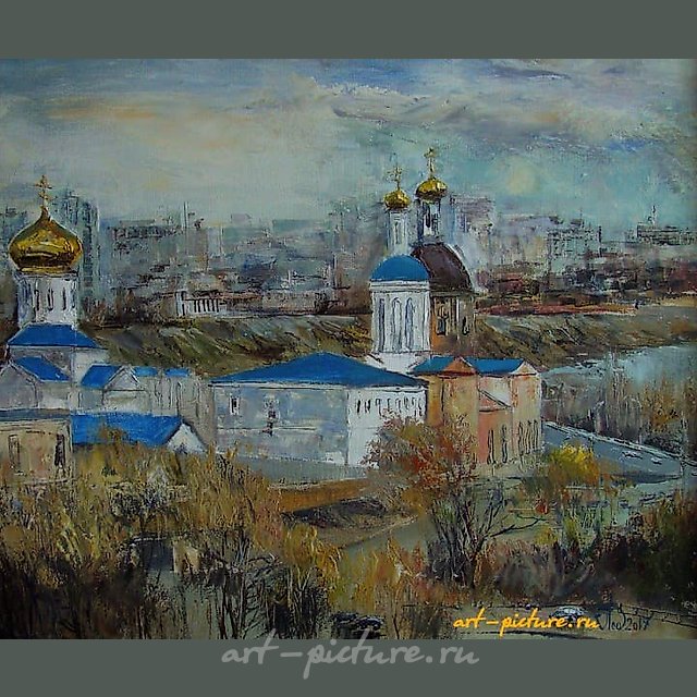 Воскресенский монастырь масло,холст