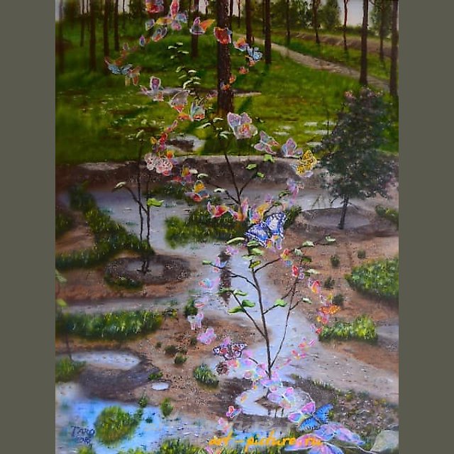 "Genetic Memory of Paradise, canvas, oil"