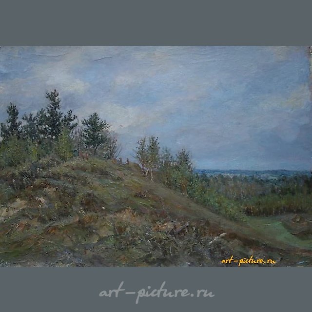 Осенний пейзаж. Картон, масло. 52 х 73 см