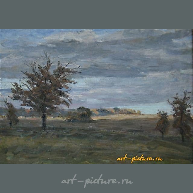 Дубы. Картон, масло. 35 х 50 см
