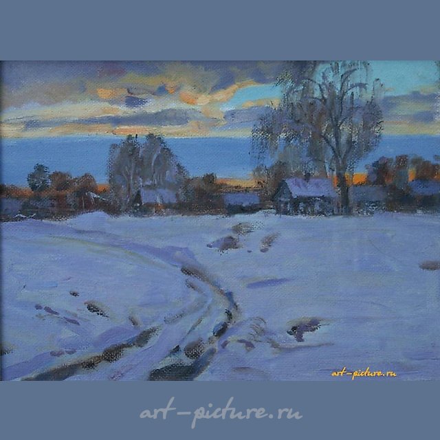 Март. ДВП, масло. 42 х 50 см.
