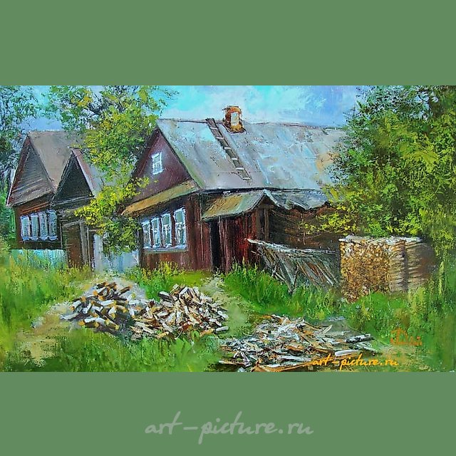 Хозяйство в Староуткинске масло,холст