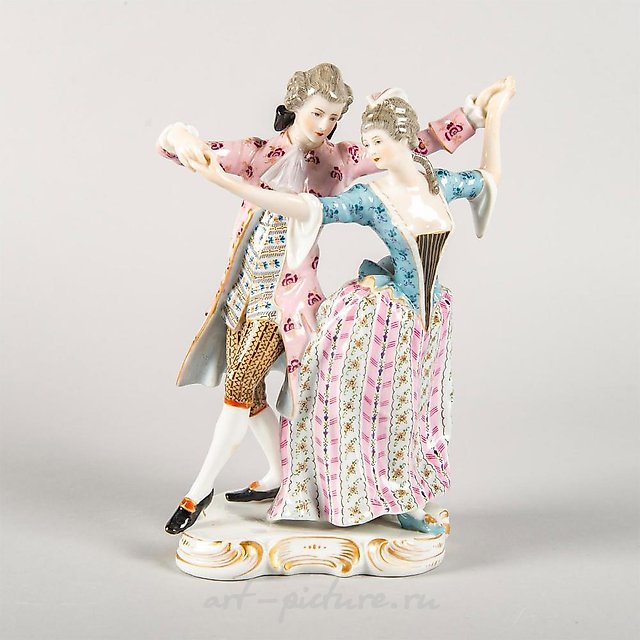 Royal Dux Bohemia Figurine, Couple Dancing
