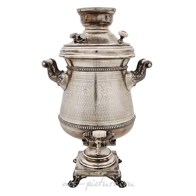 大型银制俄罗斯茶炊。И.Е. Морозов。1896年。