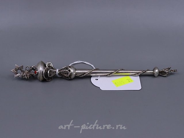 Антикварная русская серебряная иудейская указка для Торы