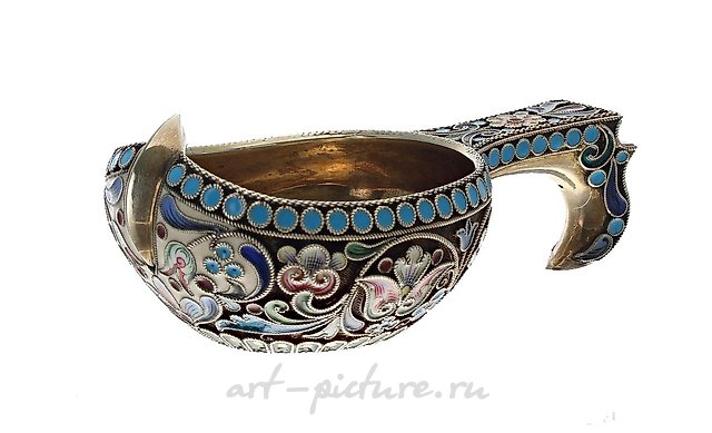 Серебряный серебряный и позолоченный ковш