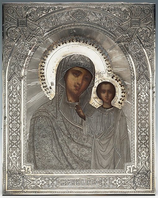 Московский пробирщик Виктор Васильевич Савинский, 1885. "Богородица с младенцем Иисусом".