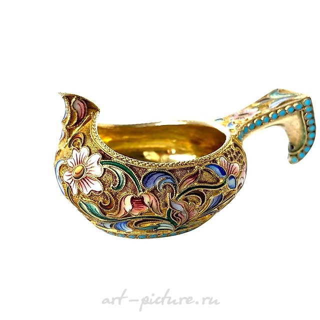 Russian Imperial Enamel 84 Kovsh