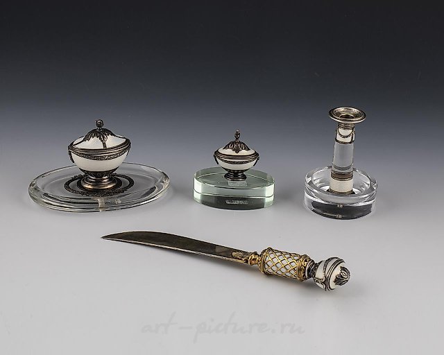 Guilloche enamel letter opener