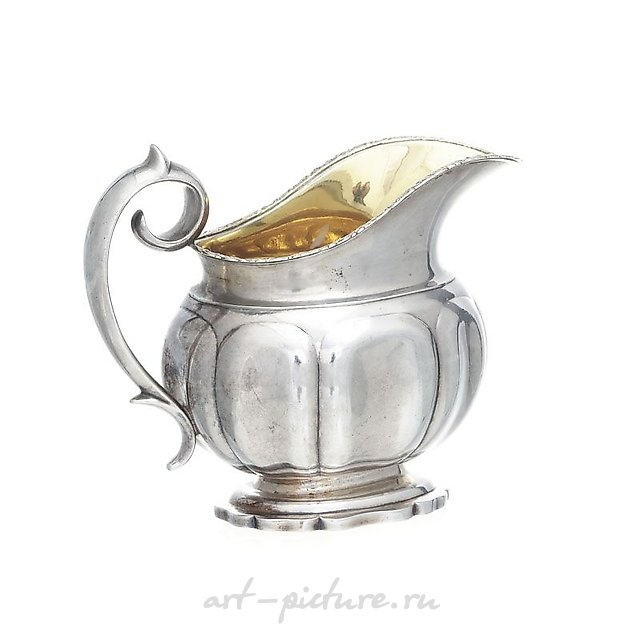 Silver teapot, Russia late 19th c., with repousse...
