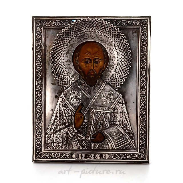 Серебряная икона позднего XIX века