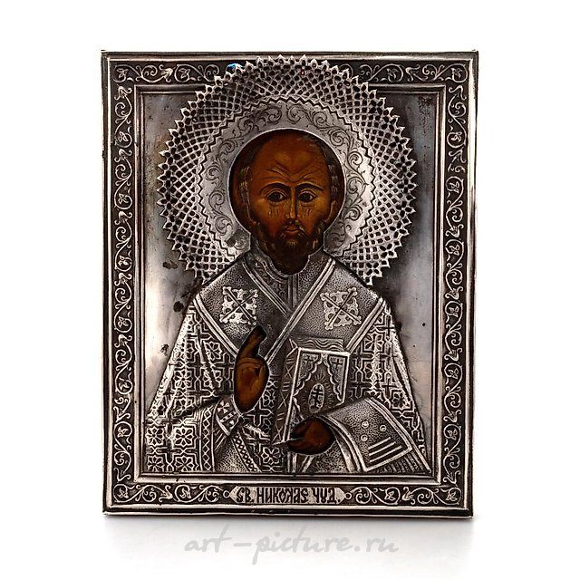Серебряная икона позднего XIX века