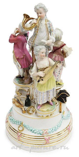 SEVRES STYLE METAL-MOUNTED PORCELAIN CENTERPIECE