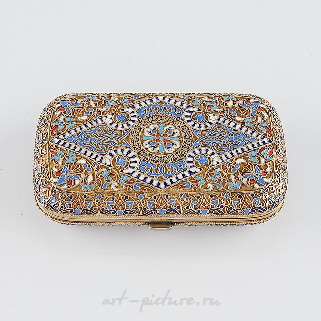 Russian Silver Enamel Cigarette Case ca. 1875