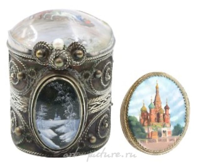 Винтажные русские лаковые шкатулки Федоскино