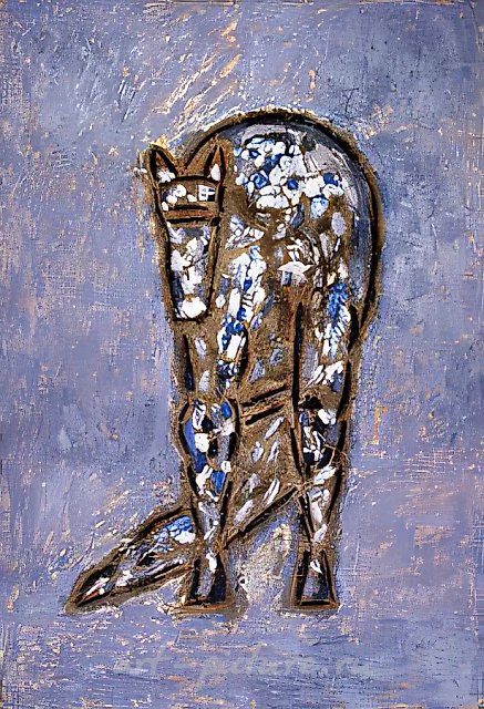 Everyone gets tired, even horses., 1950, wood, cloth, oil, 130x70