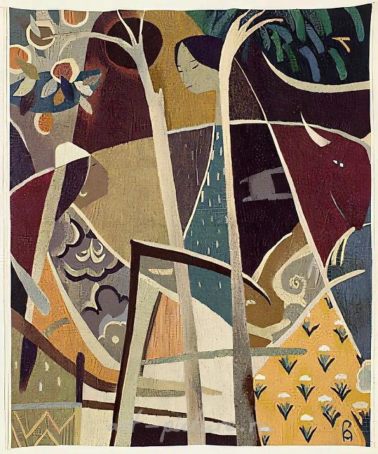 Беседа., 1998, шерсть, ручное ткачество, 170х140 Собственность автора