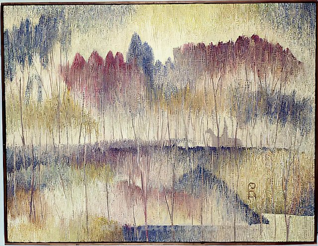 Раздумье., 1998, шерсть, ручное ткачество, 95х120 Частная коллекция
