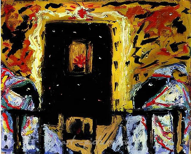 26 апреля. Мой день рождения, 1993, смешанная техника на картоне, 32x48