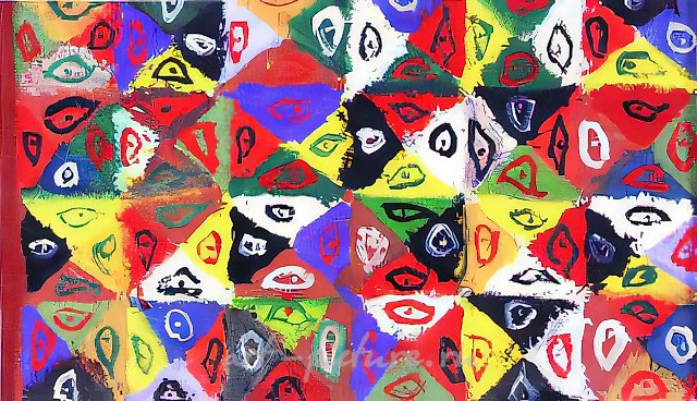 Лошади, 1993, смешанная техника на картоне, 50x70