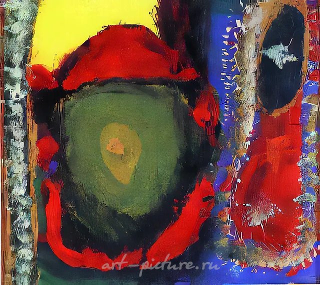 Пляж в Форте-деи-Марми, 1994, смешанная техника на картоне, 78x49