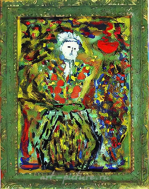 Король лиры, 1993, смешанная техника на картоне, 33x28,5