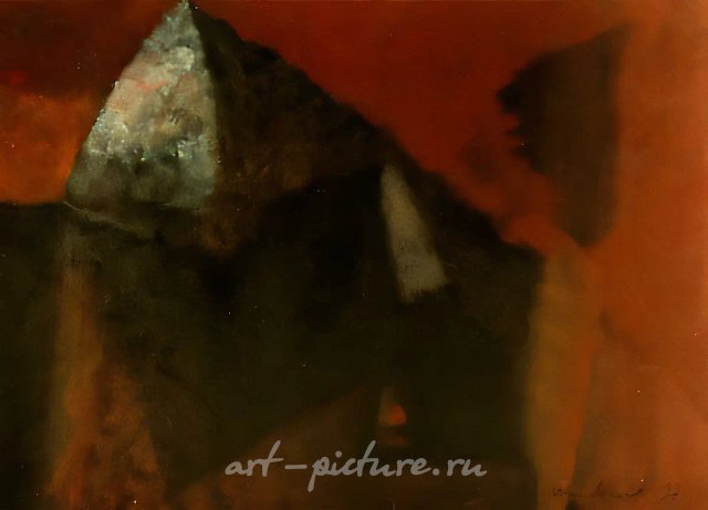 Частная архитектура. Колористическая структура, 1997, масло на бумаге, 50x70. Собственность автора