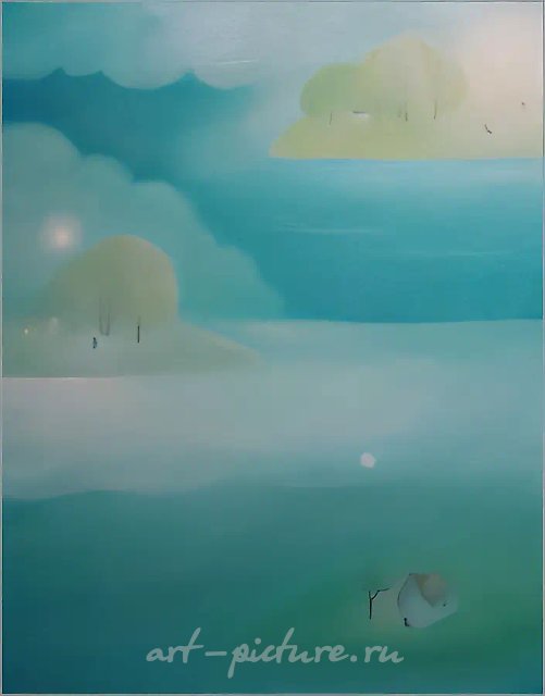 У порога, 2000, холст, масло, 80x100